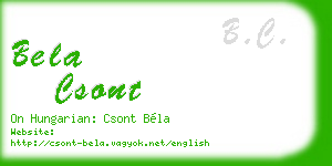 bela csont business card