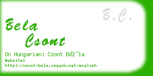 bela csont business card